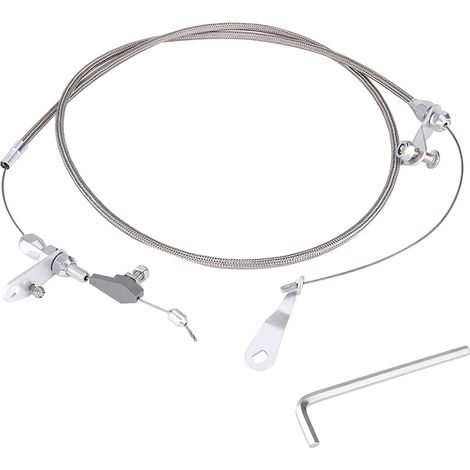 GARRYFIZH Câble de kickdown, câble d'accélérateur longue durée en acier inoxydable argenté, remplacement pour Ford C6