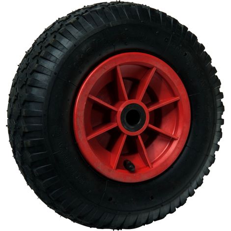 Werka Pro – Roue gonflable 12'' 300x85 – Alésage 20mm – Moyeu 74mm – Roulements cylindriques pour chariot de jardin