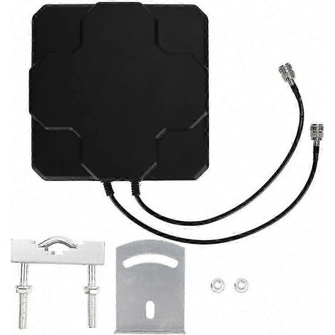 Hochleistungsfähige 18dBi 4G LTE Richtantenne für den Außenbereich, geeignet für WLAN-Router, schwarz, CRC9-Anschluss, große Reichweite, ideal für Modem und Internet-Box. (1/4)