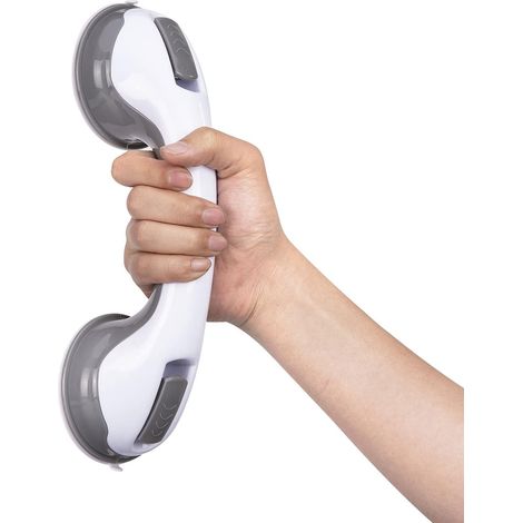 Poignée de douche de salle de bain, poignée à ventouse avec indicateurs, poignée de sécurité à double verrouillage, support à ventouses-AquaForge (1/5)