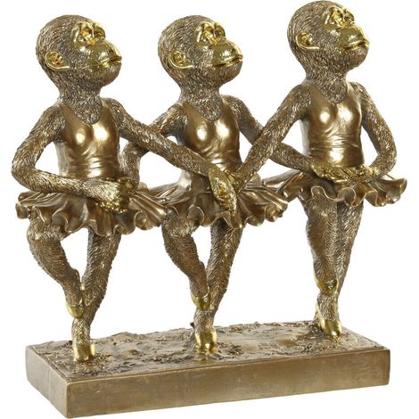 DKD Home Decor Figurine Décorative Dorée en Résine 32.5cm (1/3)