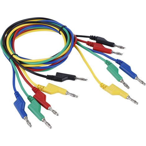 Jeffergarden Jeu de câbles de Test banane, câble de prise, connecteur à Double tête pour les tests électriques, travaux en laboratoire (1/5)