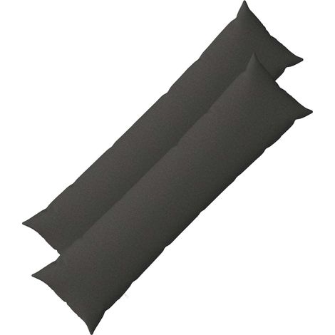 vidaXL Cushion with Pillow HEERLEN 2 pcs Dark Grey Fabric (1/5)
