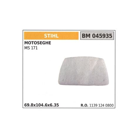 Filtro de aire STIHL para motosierra MS 171 045935