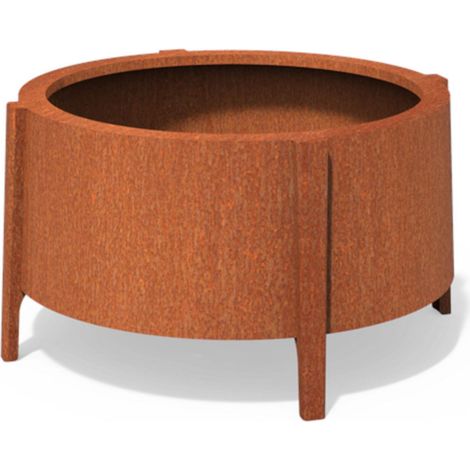Dipott Pflanzgefäß Botan rund aus Corten-Stahl Pflanzkübel Ø 100 cm (1/2)
