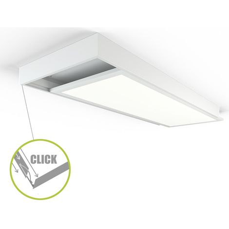 LED Panel Aufbaurahmen Click 30x80cm weiß Aufputz Montagerahmen (1/4)