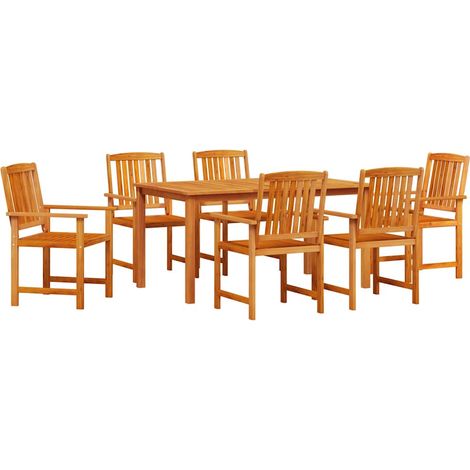 vidaXL Ensemble de salle à manger pour jardin 7 pc Marron