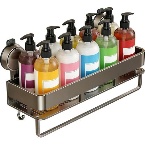 mit Saugnapf wandmontiertes Badezimmerregal Shampoo Ablage