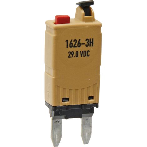 Mini-Leistungsschalter 12–24 V, 5 A mit Reset-Taste, hellbraun