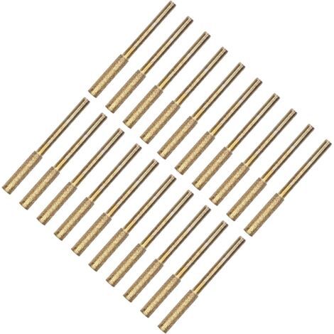 Lime à Meule pour Tronçonneuse, Ensemble D'outils D'affûtage Faciles Changer Chaîne de 3/8 Pouces, Kit Fraises 20 Pièces L'équipe d'entretien la Tronçonneuse (Gold 11) Or - (1/5)
