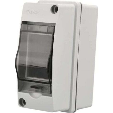 IP65 Wasserdichter Elektroverteiler für den Außenbereich, 2 Module, Oberfläche aus ABS-Kunststoff, Wasserdichter Elektroverteiler für den Außenbereich, Schaltschrank, Modulare Anschlussdose (2 Module) (1/4)