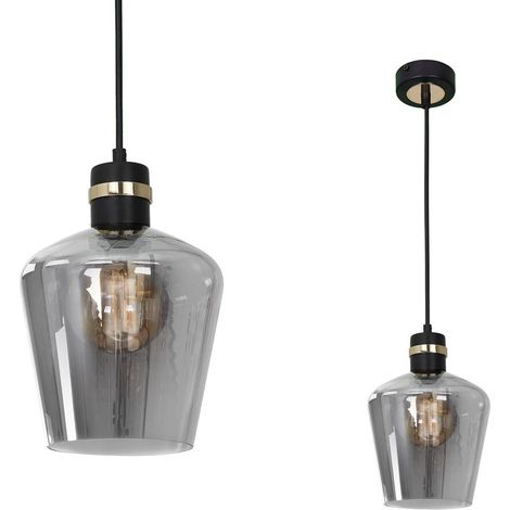 Suspension Richmond Milagro verre fumé noir Ø22 E27 (1/4)