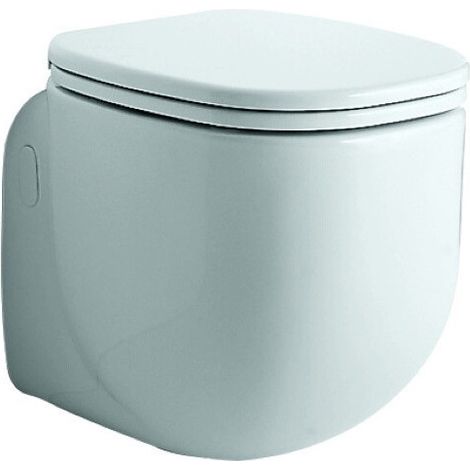Abattant WC 500 d'Antonio Citterio charnières chromées, avec couvercle blanc