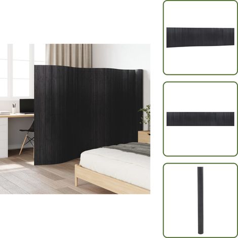 Paravent Grau 165x800 cm Bambus - Bambus Raumteiler - Naturholz Raumtrenner - Grauer Paravent - Wohnraumgestaltung - Zimmerdeko (1/5)