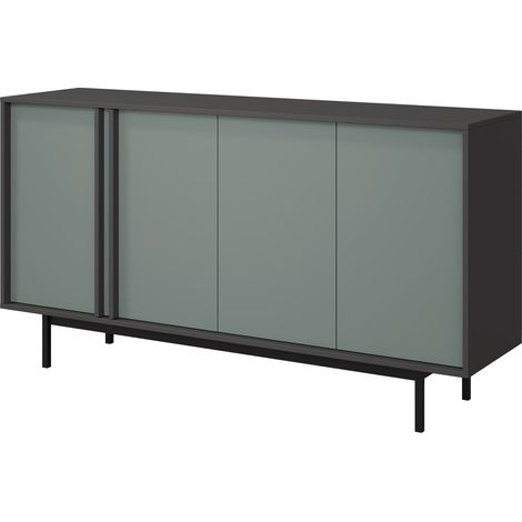 Buffet Levali 105, Vert poussiéreux, 87x163cm, Le nombre de portes: 043cm, Stratifié (1/5)