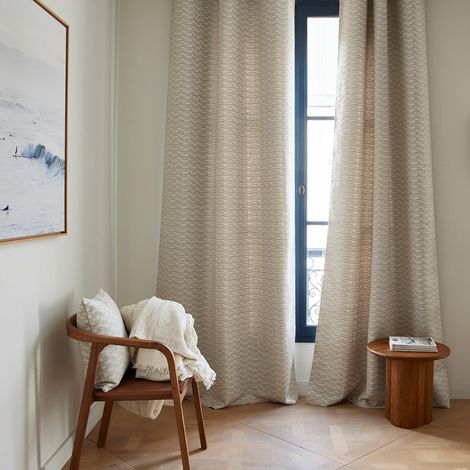 Rideau en Jacquard texturé et graphique KAPLAN