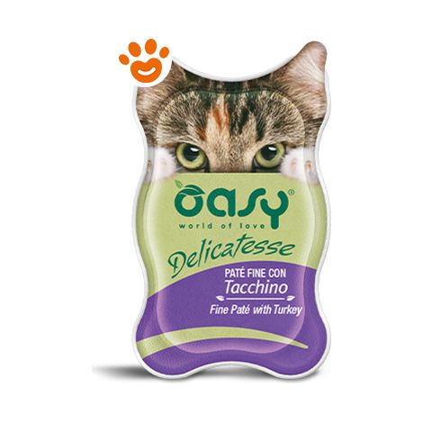 Oasy Cat Delicatesse Paté con Tacchino - Oasy Cat Delicatesse Paté con Tacchino - Vaschetta Da 85 Gr