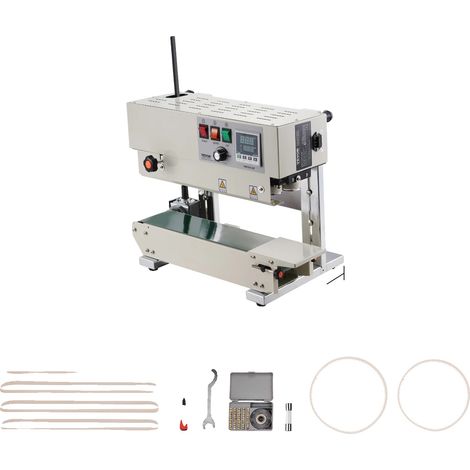 Máquina selladora de bolsas, funcionamiento continuo, sellado de alta velocidad, 600 W (1/5)