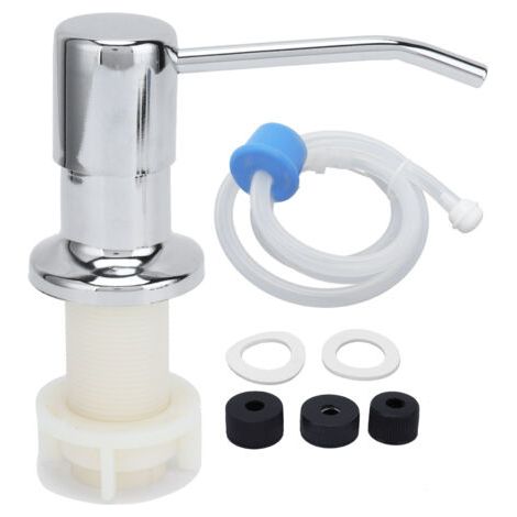 DEESSE SHOP-Kit de pompe à savon pour évier en acier inoxydable 304 Tube de silicone pour tête de distributeur de savon pour cuisine salle de bain (1/5)