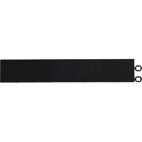Rampe Noire Clipsable pour Dalle Épaisseur 12mm - Dimensions 30x5,5 cm - Usage Intensif Extérieur