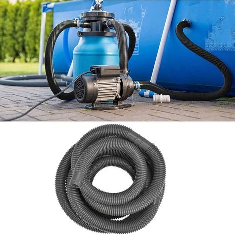 6,3 m langer Pool-Saugschlauch – 32 mm Durchmesser – UV- und chlorbeständig – flexibel für Reinigung und Wasserzirkulation (1/4)