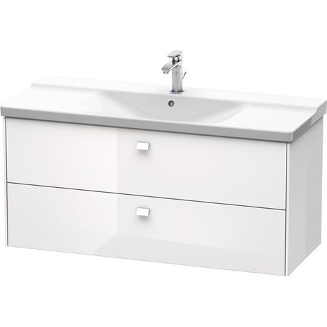 Meuble sous-vasque BRIOSO poignée chromé 561x1220x479mm blanc mat