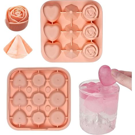 À Glaçons Avec Couvercle 9 cavités en silicone portables (1/5)