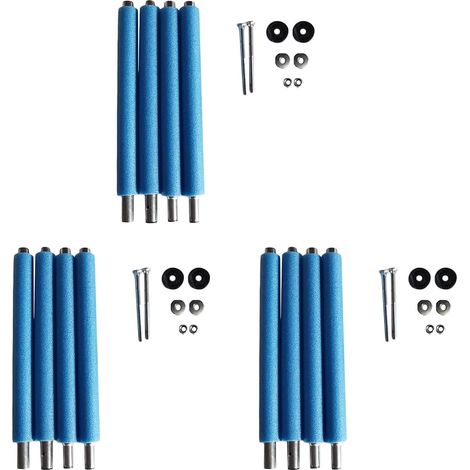 3X Remplacement des Poteaux de Trampoline, avec Protection Anti-Collision pour Poteaux de Trampoline, avec Boîtier à Vis Tube Droit 1,96 M (1/5)