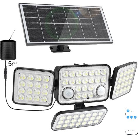 Lumière Murale Solaire, Capteur de Mouvement, Étanche IP65, 1 Pack 292LEDS (1/2)