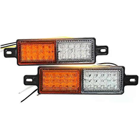 Lot de 2 feux de pare-buffle 12V 30 LED pour voiture, camion, pare-buffle, clignotant avant, feu de position, ampoule de signalisation, remorque (1/5)