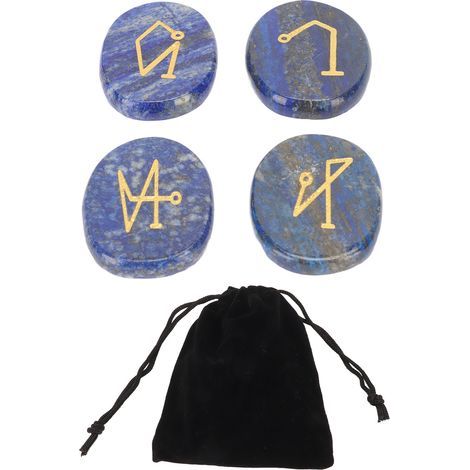 Polierte und gravierte Lapislazuli-Reiki-Heilsteine für Meditation und Energieausgleich (1/5)