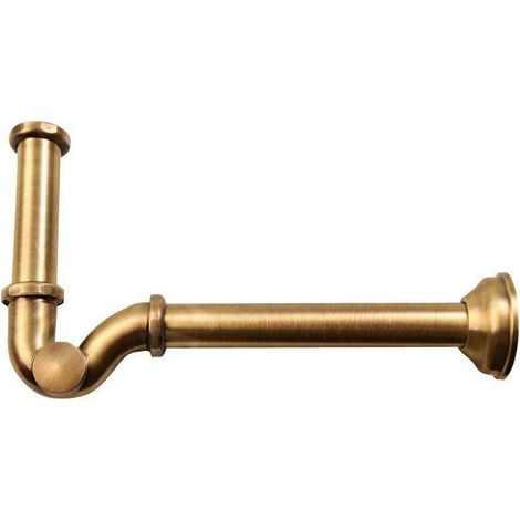 Sapho - Siphon de bidet 1"1/4, évacuation 32 mm, bronze 9606 (1/2)