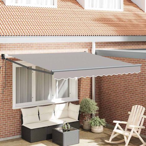 Toldo retráctil Gris Claro 300 x 250 x 165 cm Poliéster y metal vidaXL (1/5)