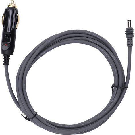 Câble d'alimentation CC 18 AWG 3 m 12 V à 24 V résistant à l'eau avec prise allume-cigare pour mini-antenne parabolique, camping-car, voiture (1/5)