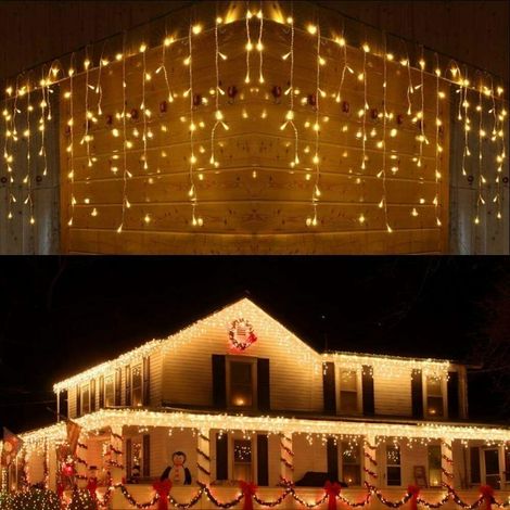 TENDA LUMINOSA NATALIZIA DA ESTERNO LUCI DI NATALE 150 LED 5 METRI LUCE BIANCO CALDO (1/4)