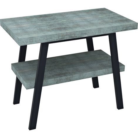 Table lavabo TWIGA 100x72x50 cm, noir mat/Aigue-marine (1/3)