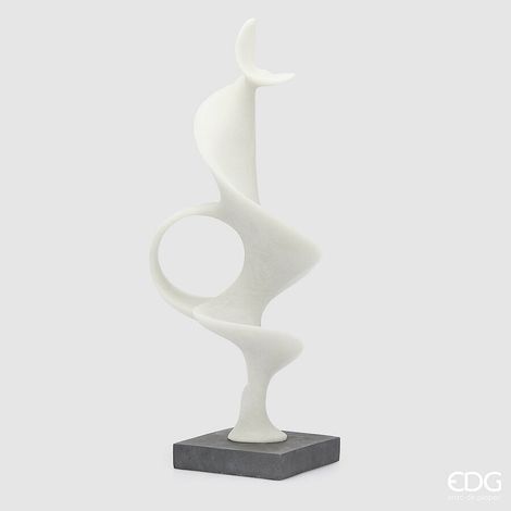 EDG Enzo De Gasperi Scultura Fluid Design con Base H 70 Cm L 19 Cm L 19 Cm Ivory (1/5)