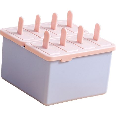 8-teilige Eisform mit Deckel, sicher und zuverlässig, zum Selbermachen, einfaches Auftauen, Eisform für Küche und Restaurant, rosa-lila (1/5)