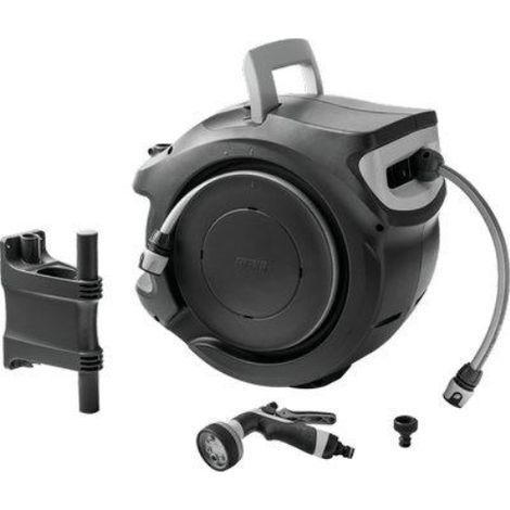 Avvolgitubo irrigazione kit rewall globo gf plastica +tubo 1/2 mt 20 +raccordi+pistola G.f.