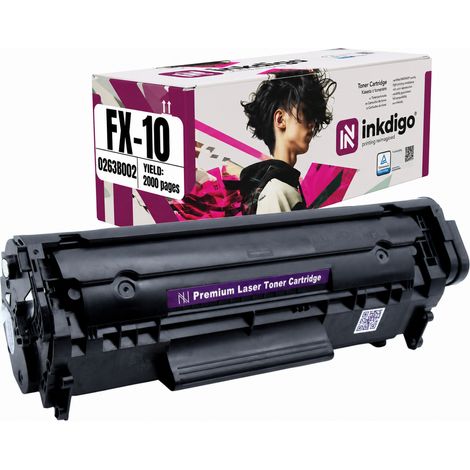 Toner Inkdigo FX10 compatibile con Canon FaxL100 PC-D440 e i-Sensys FaxL100, certificato TÜV. (1/5)