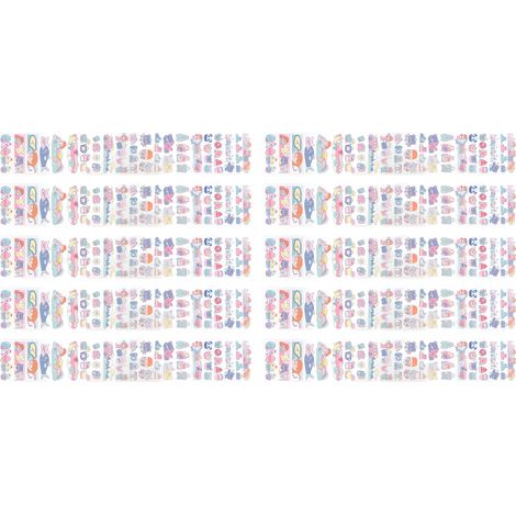 10 feuilles bande autocollante PET partage sticker cartoon mignon déco petite pour calendrier type 2 (1/5)