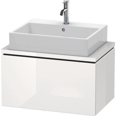Meuble-lavabo L-CUBE 720x477mm 1 étagère coulissante we hgl La ES Ah milieu