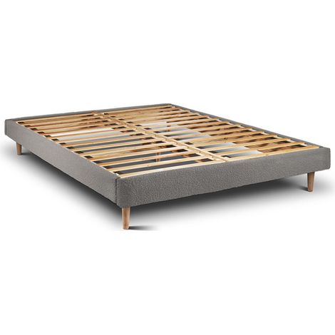 Cadre de Lit Ascot Graphite Pieds Conique 135x200