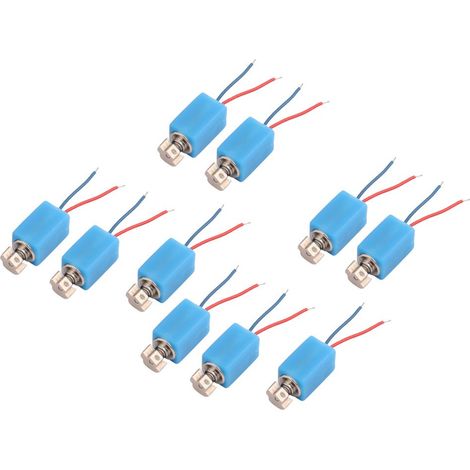 sourcing map 10 Pièces DC3V 3800RPM Moteur de vibration carré pour téléphone portable 0408 avec fil