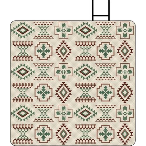 Couverture de pique-nique 150x200cm avec fond en feuille d'aluminium, hydrofuge et portable, motif bohème, pour plage, jardin et camping