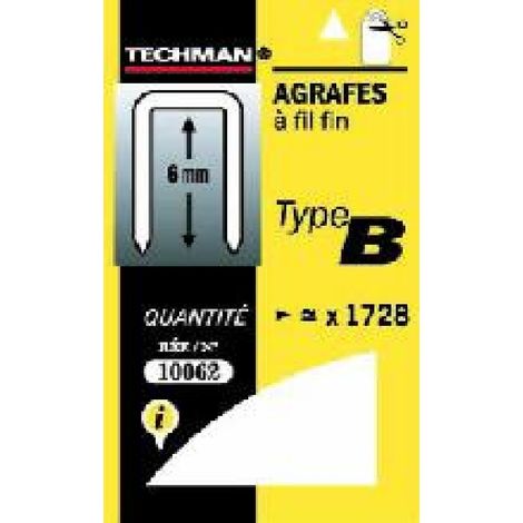 12 mm Klammern - Typ B TECHMAN