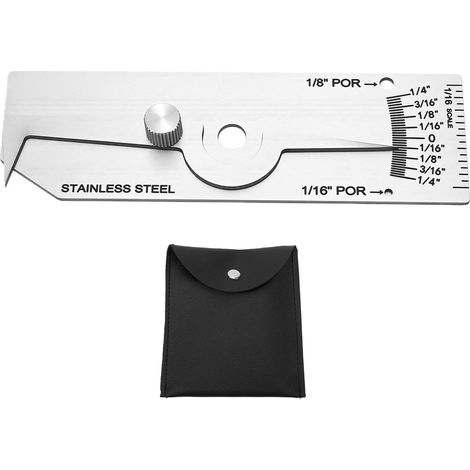 Jauge de profondeur de fosse de soudure, outil de mesure impérial en acier inoxydable, outil de mesure de soudure, d'inspection de contre-dépouille (1/5)