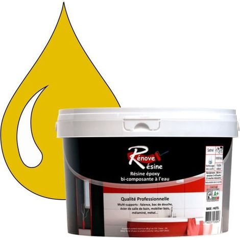 Peinture - Rénove Résine 0.5L - Jaune de sécurité - Mat - Multisupports (Carrelage, Faïence) (1/4)