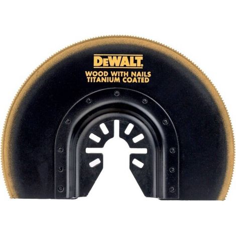 Cuchilla de titanio Ø100 mm para DEWALT Multicutter - semicircular con cubo desplazado - DT20711 (1/3)
