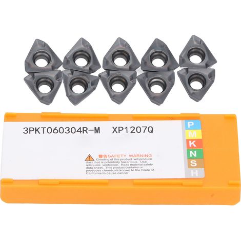Lot de 10 plaquettes de tournage en carbure cémenté pour outils CNC, fraisage et tour sur bois et métal (1/5)